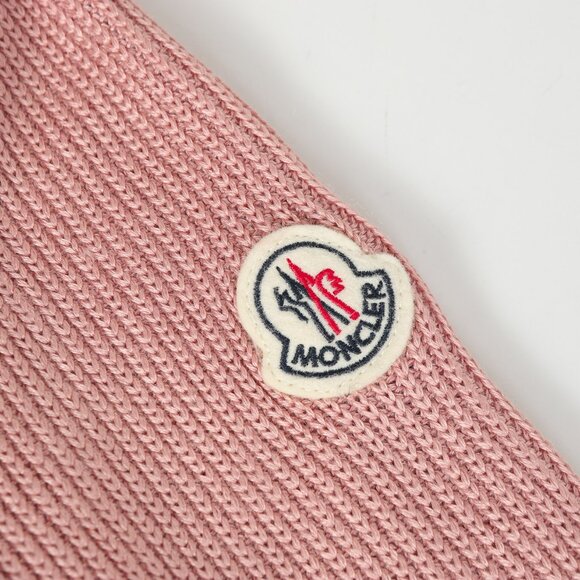 Moncler Pink Fleece Puffer Jacket with Knit Sleeves & Turtleneck | Size S - Picture 5 of 12